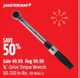 Canadian Tire Mastercraft 3⁄8˝-Drive Torque Wrench. 50-250 in-lbs offer