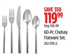 Canadian Tire PADERNO 60-Pc Chelsey Flatware Set offer