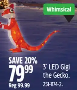 Canadian Tire 3´ LED Gigi the Gecko offer