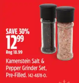 Canadian Tire Kamenstein Salt & Pepper Grinder Set. Pre-filled offer