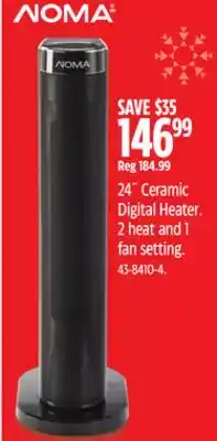 Canadian Tire NOMA 24˝ Ceramic Digital Heater offer