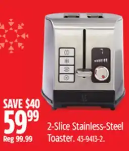 Canadian Tire Vida by PADERNO 2-Slice Stainless-Steel Toaster offer
