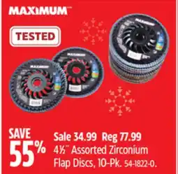 Canadian Tire 41⁄2˝ Assorted Zirconium Flap Discs, 10-Pk offer