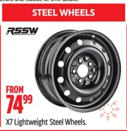 Canadian Tire RSSW X7 Lightweight Steel Wheels offer