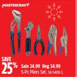 Canadian Tire Mastercraft 5-Pc Pliers Set offer