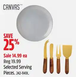 Canadian Tire CANVAS Selected Serving Pieces offer