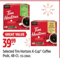 Canadian Tire Selected Tim Hortons K-Cup Coffee Pods offer