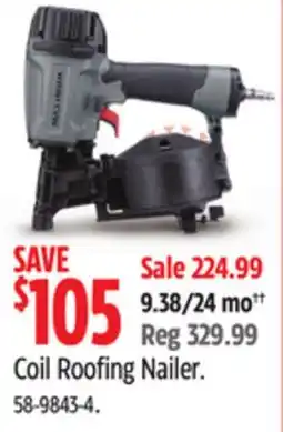 Canadian Tire MAXIMUM Coil Roofing Nailer offer