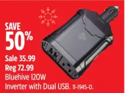 Canadian Tire Bluehive 120W Inverter with Dual USB offer