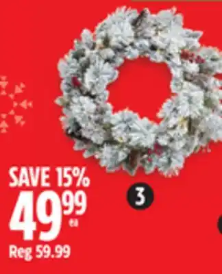 Canadian Tire Pre-Lit Wreath offer