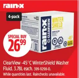 Canadian Tire ClearView -45°C WinterShield Washer Fluid offer