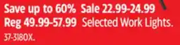 Canadian Tire Selected Work Lights offer