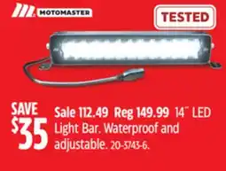 Canadian Tire MotoMaster 14˝ LED Light Bar offer