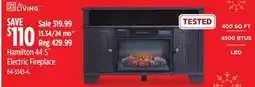Canadian Tire FOR LIVING Hamilton 44.5˝ Electric Fireplace offer