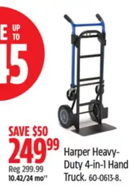 Canadian Tire Harper Heavy- Duty 4-in-1 Hand Truck offer