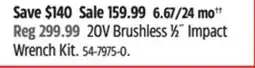 Canadian Tire MAXIMUM 20V Brushless 1⁄2˝ Impact Wrench Kit offer