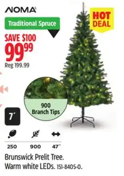 Canadian Tire NOMA Brunswick Prelit Tree offer