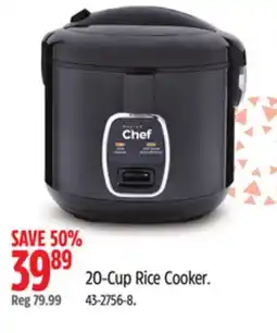 Canadian Tire Master Chef 20-Cup Rice Cooker offer