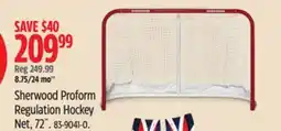 Canadian Tire Sherwood Proform Regulation Hockey Net, 72˝ offer