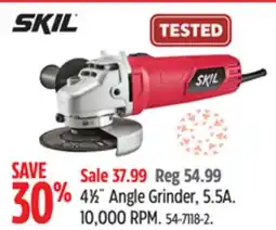 Canadian Tire Skil 4 1⁄2˝Angle Grinder, 5.5A offer