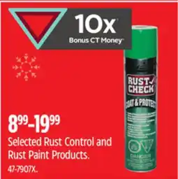 Canadian Tire Selected Rust Control and Rust Paint Products offer