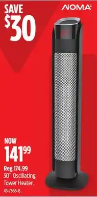 Canadian Tire NOMA 30 Oscillating Tower Heater offer