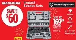 Canadian Tire MAXIMUM Professional Grade Impact Socket Set, 150-pc, SAE / Metric, CRMO offer