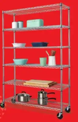 Canadian Tire 6-Tier Wire Shelf on Casters, Chrome offer