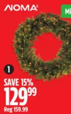 Canadian Tire NOMA 36˝ Deluxe Pre-Lit Mixed Tip Wreath offer