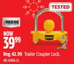 Canadian Tire Trailer Coupler Lock offer