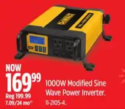 Canadian Tire Dewalt 1000W Modified Sine Wave Power Inverter offer