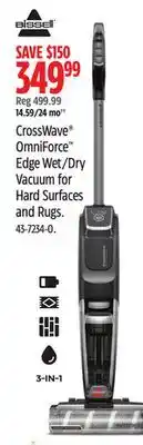 Canadian Tire Bissell CrossWave OmniForce Edge Wet/Dry Vacuum for Hard Surfaces and Rugs offer