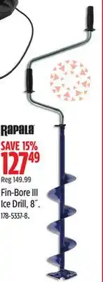 Canadian Tire Fin-Bore III Ice Drill, 8˝ offer