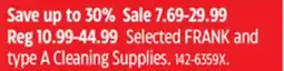 Canadian Tire FRANK Selected FRANK and type A Cleaning Supplies offer