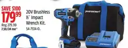 Canadian Tire Mastercraft 20V Brushless 1⁄2˝ Impact Wrench Kit offer