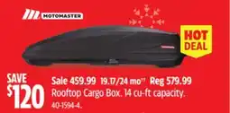 Canadian Tire Motomaster Rooftop Cargo Box offer