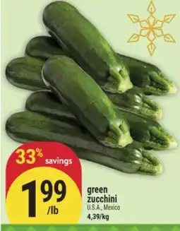 Marché Adonis Green zucchini offer