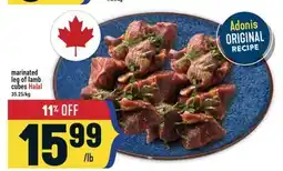 Marché Adonis Marinated leg of lamb cubes Halal offer