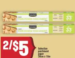 Marché Adonis Selection parchment paper offer