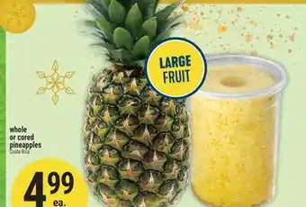 Marché Adonis Whole or cored pineapples offer