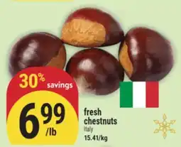 Marché Adonis fresh chestnuts offer