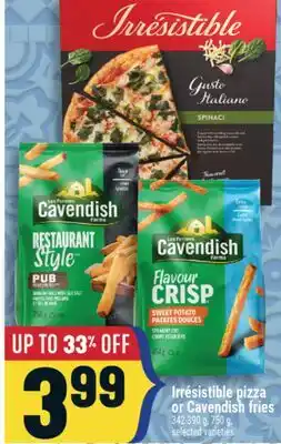 Marché Adonis Irrésistible pizza or Cavendish fries offer