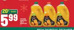 Marché Adonis Irrésistible orange juice with or without pulp offer
