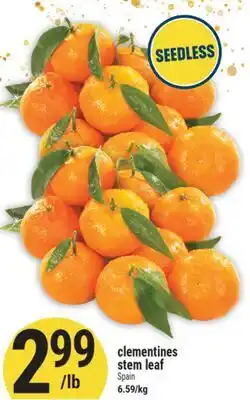 Marché Adonis Clementines stem leaf offer