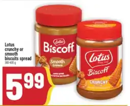 Marché Adonis Lotus crunchy or smooth biscuits spread offer