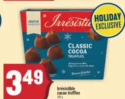 Marché Adonis Irrésistible cacao truffles offer