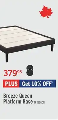 The Brick Breeze Queen Platform Base - Dark Grey offer