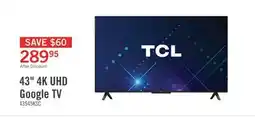 The Brick TCL 43 S45K 4K UHD Google Smart TV offer