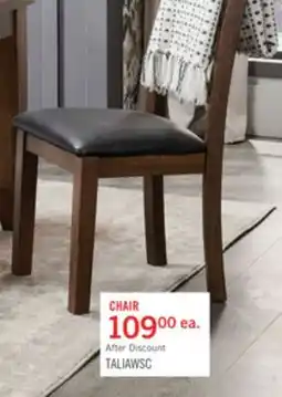 The Brick Talia Dining Chair with Vegan-Leather Fabric, Cross-Back - Brown offer