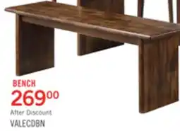 The Brick Vale Dining Bench, Wood, 58W - Brown offer